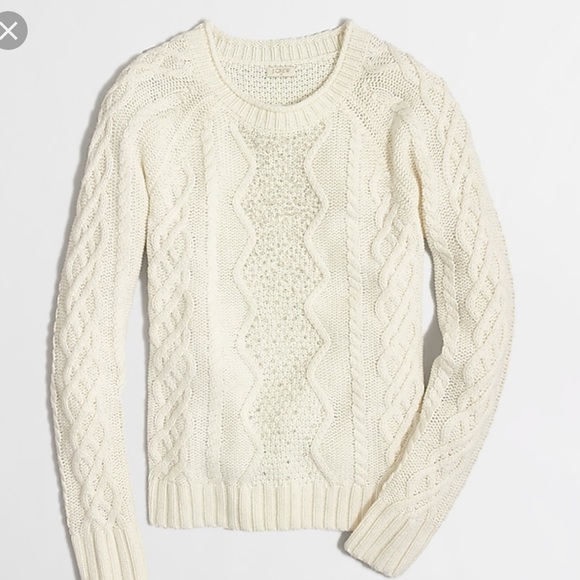 J. Crew Factory Sweaters - J crew factory embellished cable knit sweater